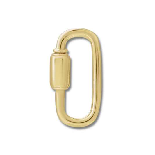Gold carabiner clasp