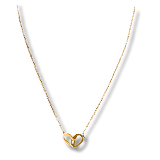 Classic gold double loop necklace