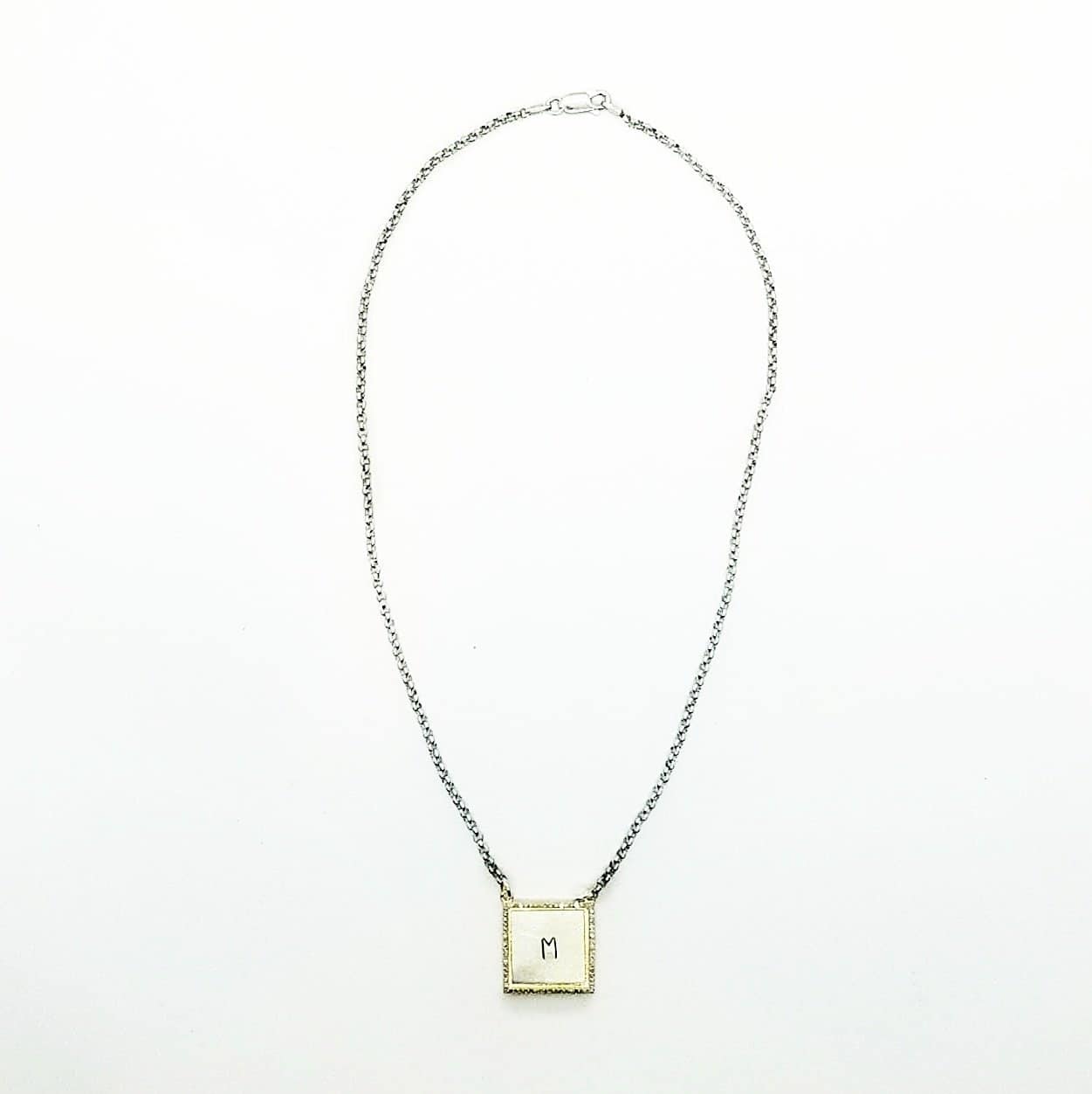 Square Tiny Messages necklace - Michelle Rhodes