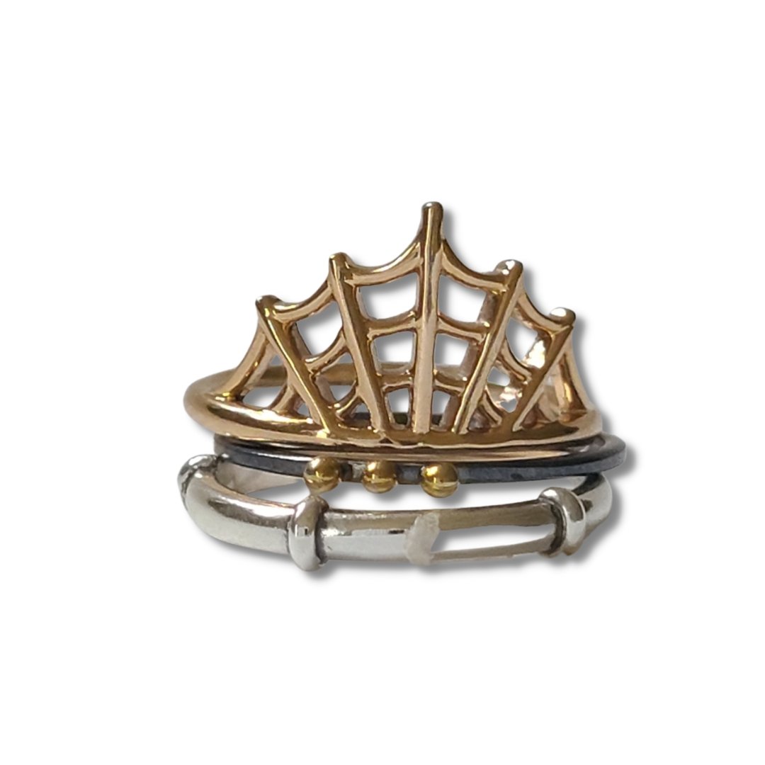 The Tangled Web We Weave ring stack - Michelle Rhodes